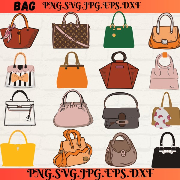 Handbag svg/ Handbag silhouette/ Ladies purse svg/ Woman handbag svg/ Ladies handbag silhouette/ Handbag png/ fashion Bag svg
