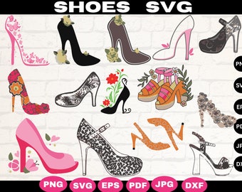 High heels svg, Floral High Heel Shoe, Women shoes, Fashion, Svg , Stiletto Heels Svg\ File For Cricut\ For Silhouette\ Cut Files\shoes svg