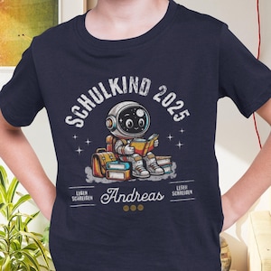 T-shirt d'astronaute personnalisé Écolier 2025, T-shirt d'adieu à la garderie avec nom, cadeau d'inscription à l'école T-shirt de rentrée scolaire Anniversaire