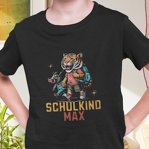 T-shirt personnalisé pour écolier 2025, inscription à l'école, t-shirt tigre d'adieu à l'école primaire avec nom, cadeau de rentrée scolaire, t-shirt d'anniversaire pour enfants