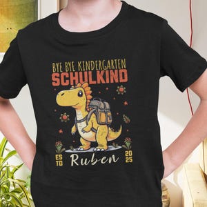 Camiseta personalizada para alumno de 2025, matrícula escolar, despedida de guardería, camiseta de dinosaurio con nombre, regalo de cumpleaños, inicio de clases, adiós jardín de infantes