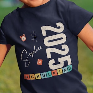 Camiseta Escolar 2025 personalizada con nombre, camiseta de matrícula escolar para niñas, camiseta de regalo de matrícula escolar para niños, camiseta de despedida de guardería para empezar el colegio