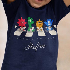 First-grader T-shirt, schoolchild 2025 shirt with name, personalized T-shirt for children, gift for school enrollment, school introduction T-shirt