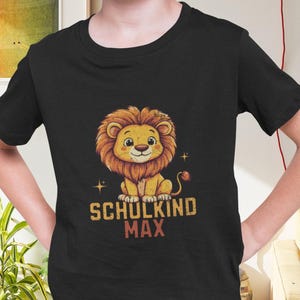 T-shirt personnalisé écolier 2025 inscription à l'école, t-shirt lion d'adieu à l'école primaire avec nom, cadeau de rentrée scolaire, t-shirt d'anniversaire pour enfants
