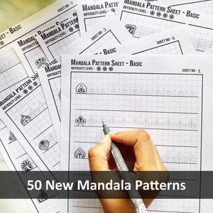 Mandala Pattern Sheets- Set Of 10 , Mandala Practice Sheets,Digital Downloads,Mandala Digital Downloads,Mandala Pattern Templates, Mandala