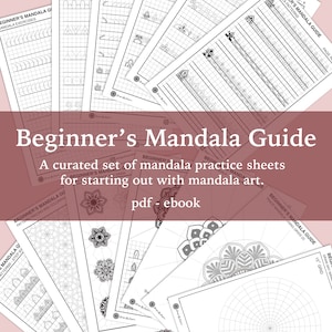 Mandala Drawing Guide - Beginners , Mandala Practice Sheets,Digital Downloads,Mandala Digital Downloads,Mandala Pattern Templates, Mandala