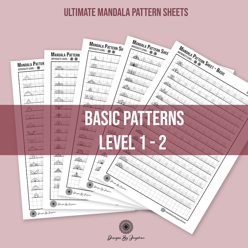 Mandala Pattern Sheets- 172 Patterns for Beginners and Artists Mandala ...