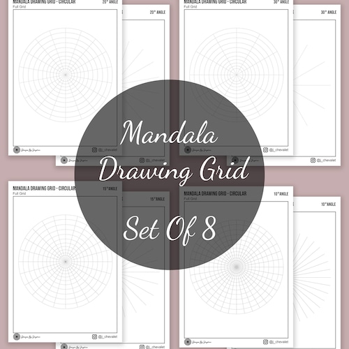 Mandala Drawing Template Mandala Grid Mandala Practice - Etsy