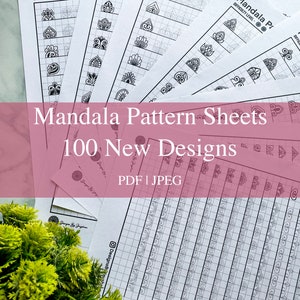 Mandala Pattern Sheets- 100 Patterns, Mandala Practice Sheets,Digital Downloads,Mandala Digital Downloads,Mandala Pattern Templates, Mandala