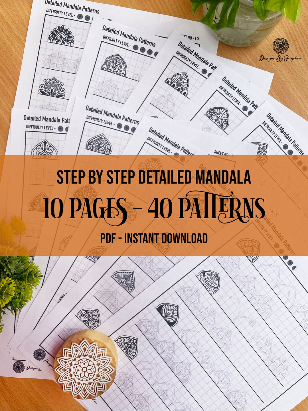Step by Step Detailed Mandala Pattern Sheets- 40 Patterns, Mandala ...