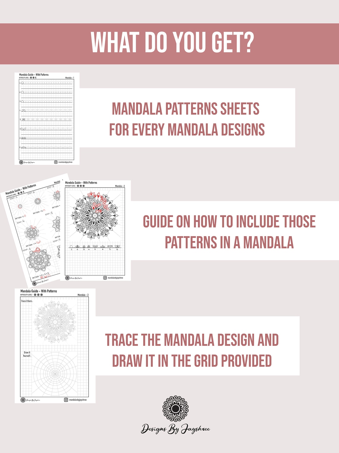 Beginners Mandala Drawing Guide - Draw Mandalas Using Pattern Sheets ...