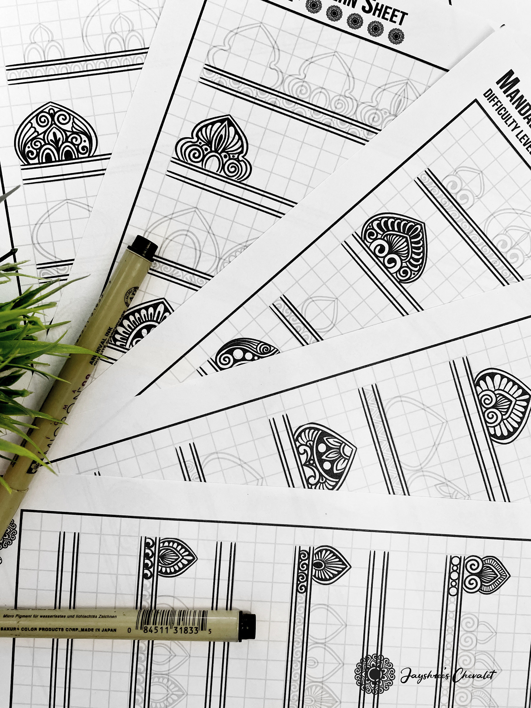 Mandala Pattern Sheets-patterns + Borders - 5, Mandala Practice Sheets ...