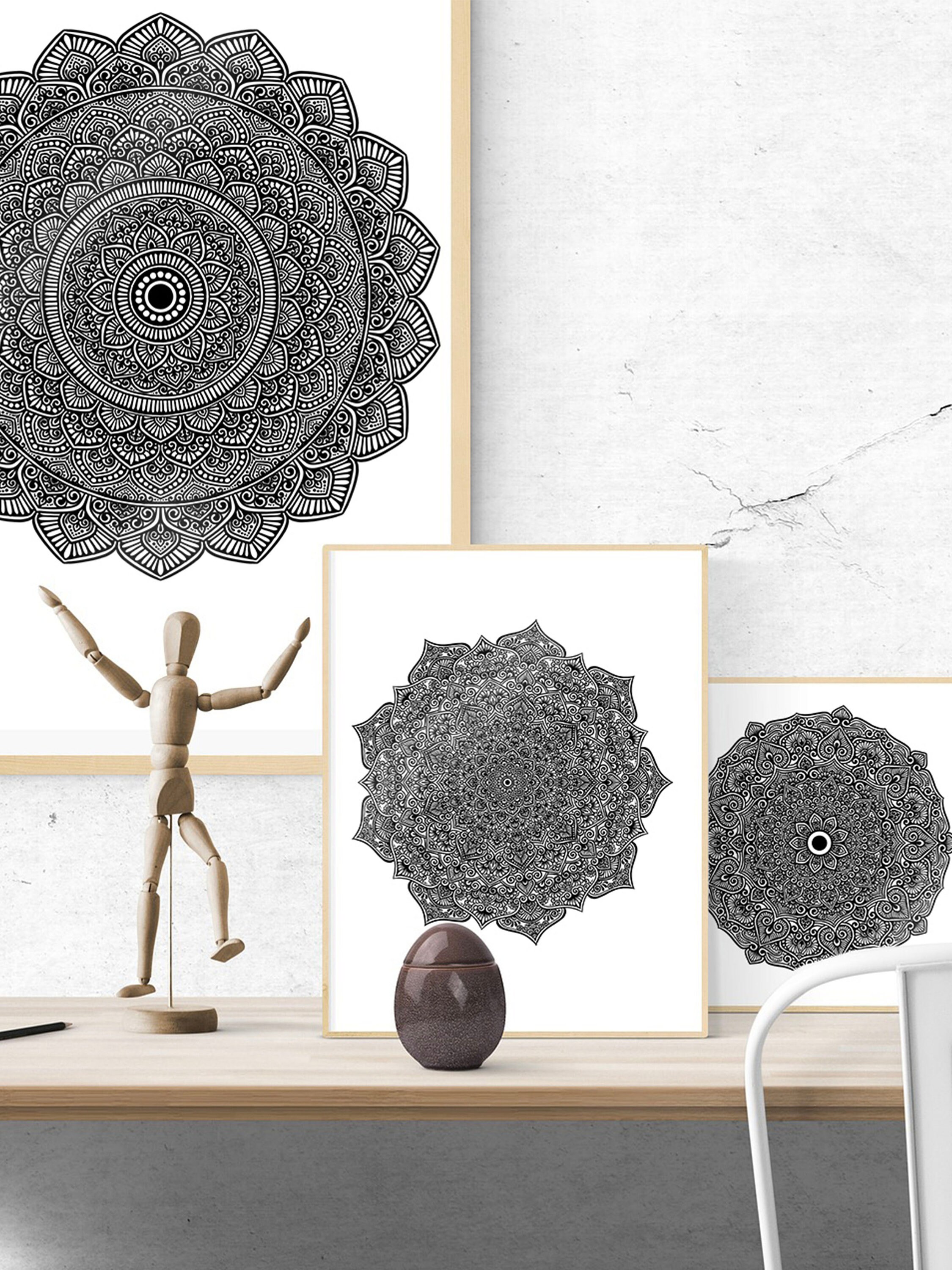 Mandala Art Print Set of 3 Mandala Art Printable Wall Art - Etsy