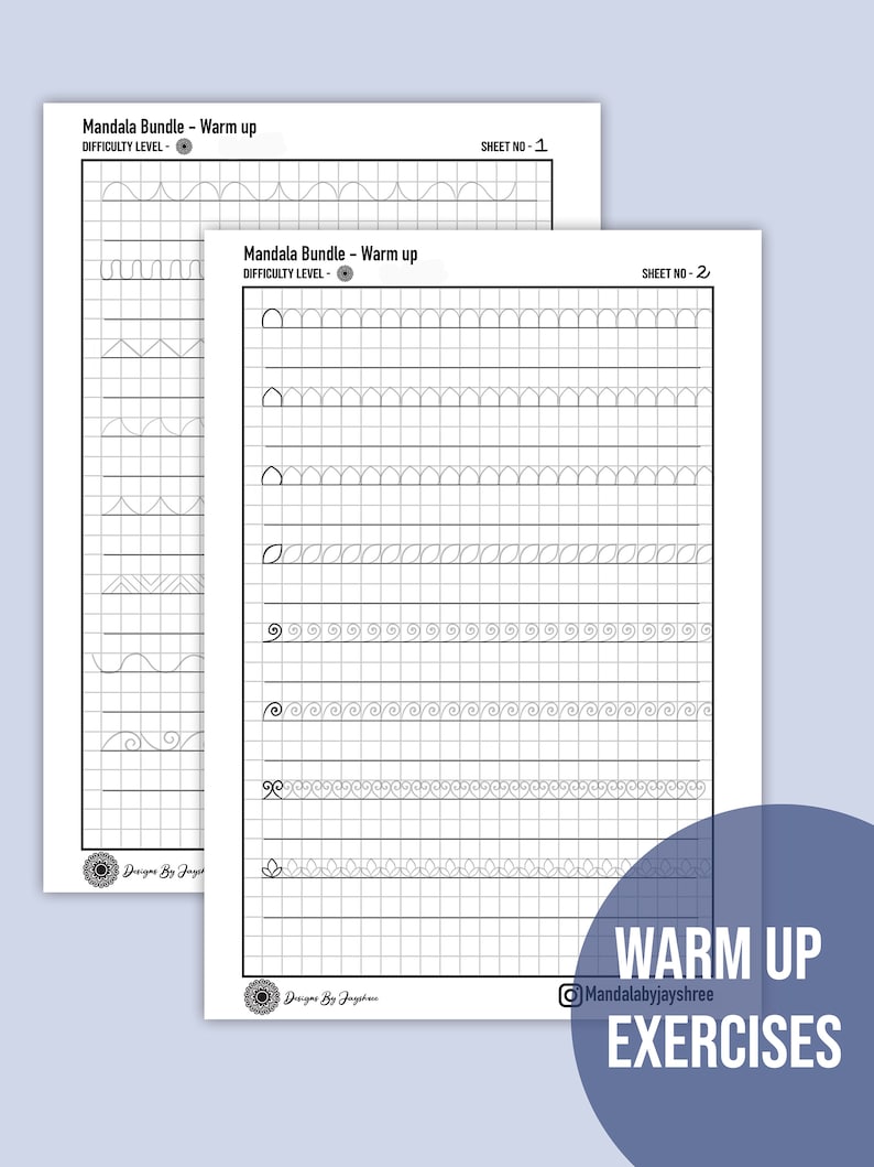 Mandala Practice Bundle Beginner, Mandala Practice Sheets,mandala ...