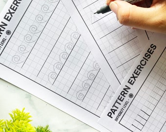 Mandala Practice Sheets - 5 , Mandala pattern Sheets,Digital Downloads,Mandala Digital Downloads,Mandala Pattern Templates,Pattern Worksheet