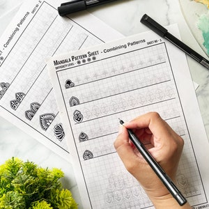 Mandala Pattern Sheets Set Of 2 Mandala Practice Sheets, Digital Downloads, Mandala Digital Downloads, Mandala Pattern Templates,