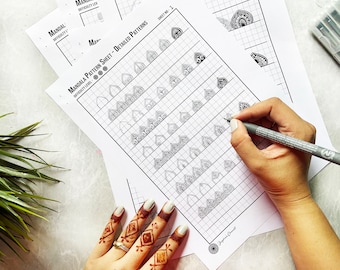 Mandala Pattern Sheets - INTRICATE - SET OF 5, Mandala Practice Sheets,Digital Downloads,Mandala Digital Downloads,Mandala Pattern Templates