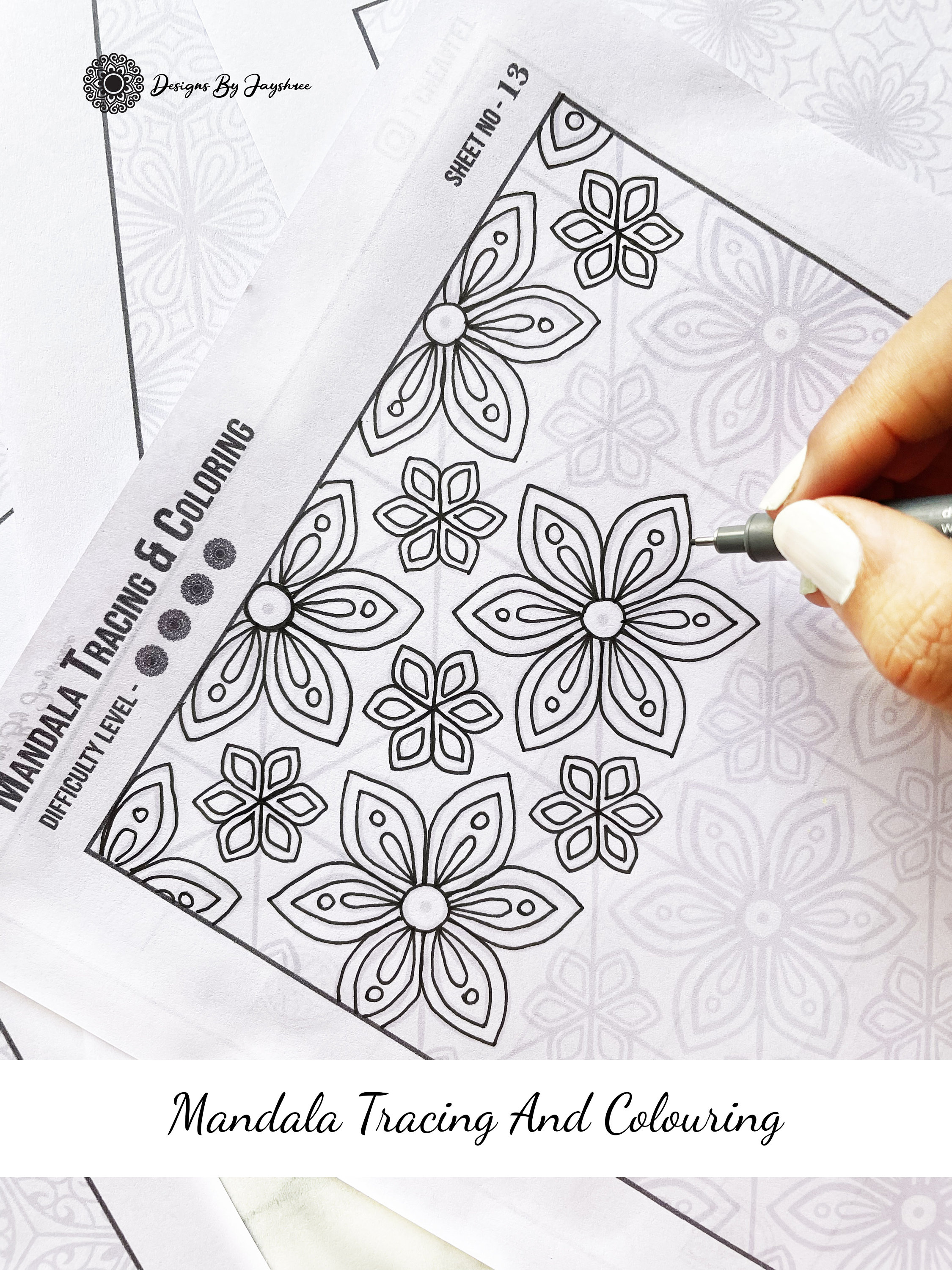 Mandala Pattern Sheetstracing and Coloring Sheets Mandala Practice