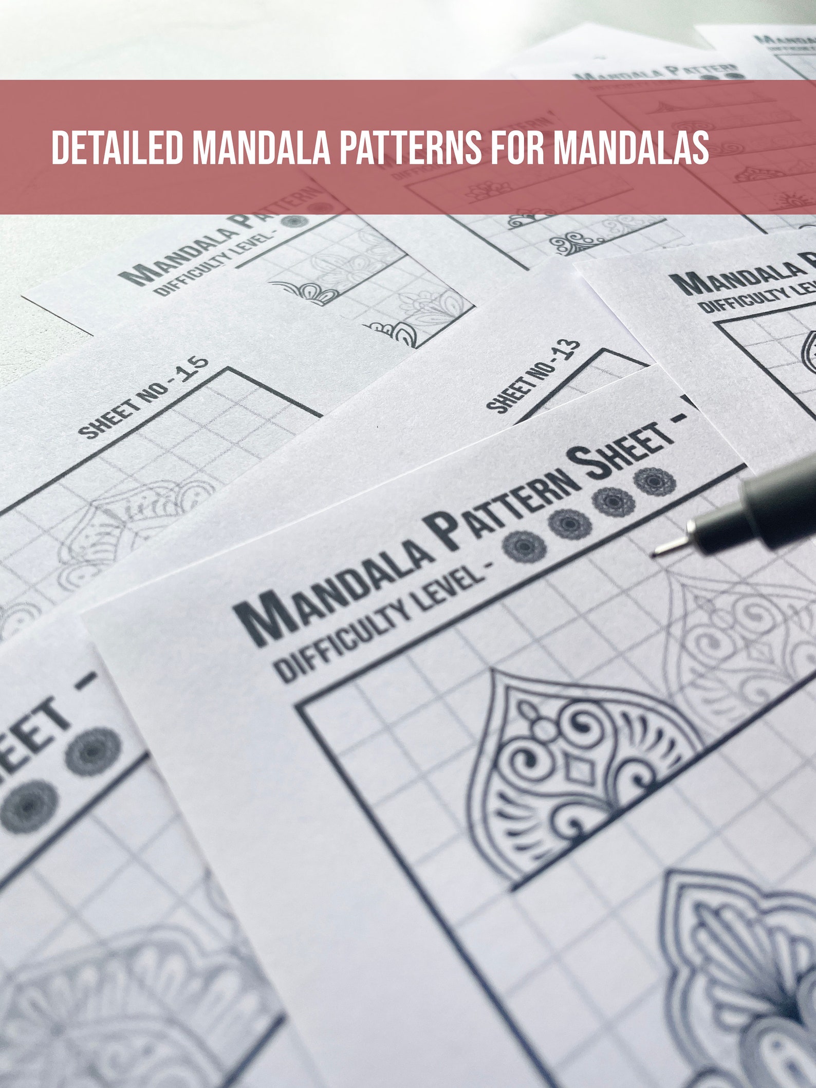 Mandala Pattern Sheets- 172 Patterns for Beginners and Artists Mandala ...