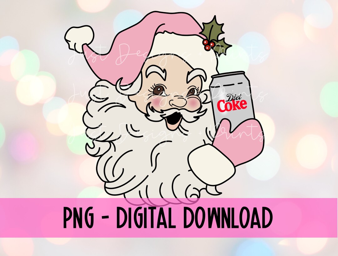 Diet Coke Santa Png, Christmas Diet Coke Png, Coke Png, Santa Png, Coke ...