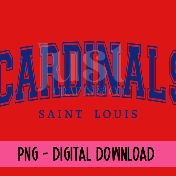 St Louis Cardinals Collegiate SVG PNG, STL Cardinals svg png, St Louis Baseball svg png