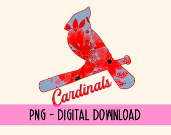 STL Cardinals PNG, St Louis Cardinals Png, Floral St Louis Cardinals PNG, Stl Cardinals Sublimation