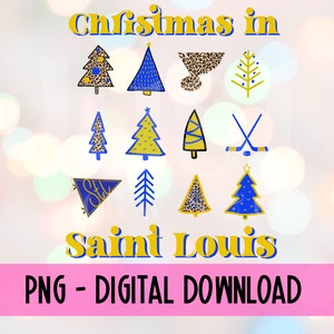 St Louis Blues Png, Christmas in St Louis Png, Leopard Print Blues Png, Saint Louis Png