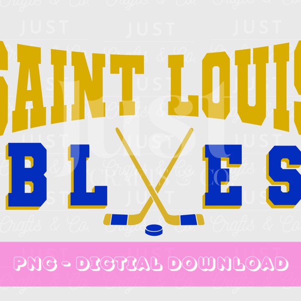 Saint Louis Blues Vintage PNG Instant Download, St Louis Blues Hockey PNG, Vintage Sports PNG, stl blues hockey