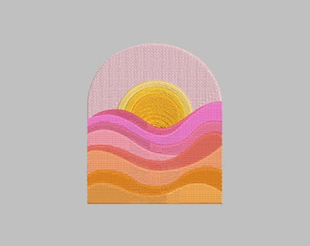 Sunset Patch - Machine Embroidery Design File