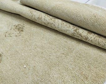 Vintage Oushak Rug Runner: 3&#39;x13&#39; Wool Hallway Rug, Anatolian Decor