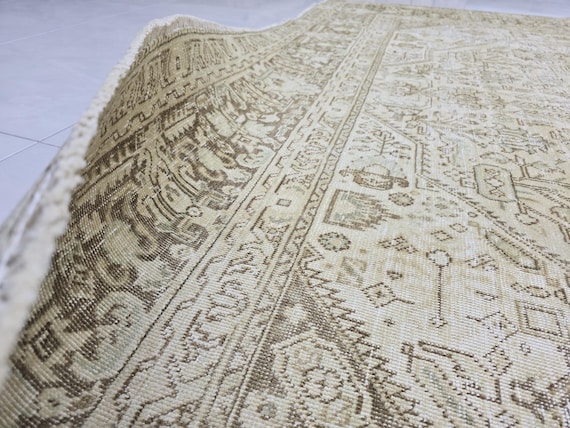 特大ヴィンテージトルコラグ：8フィート×11フィートの手作りウールウ