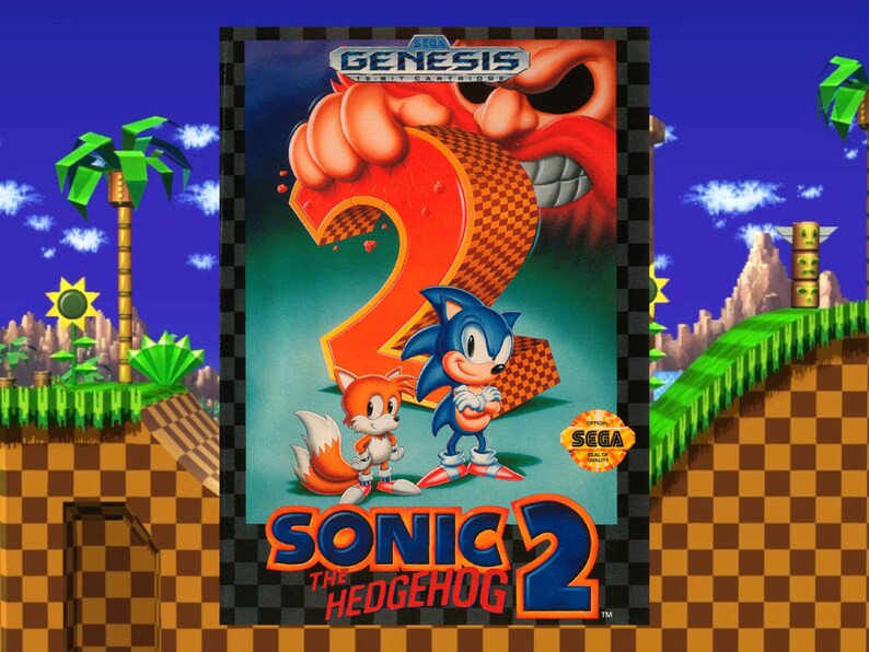 Sonic the Hedgehog 2 Digital Print of American Box Art Poster - Etsy