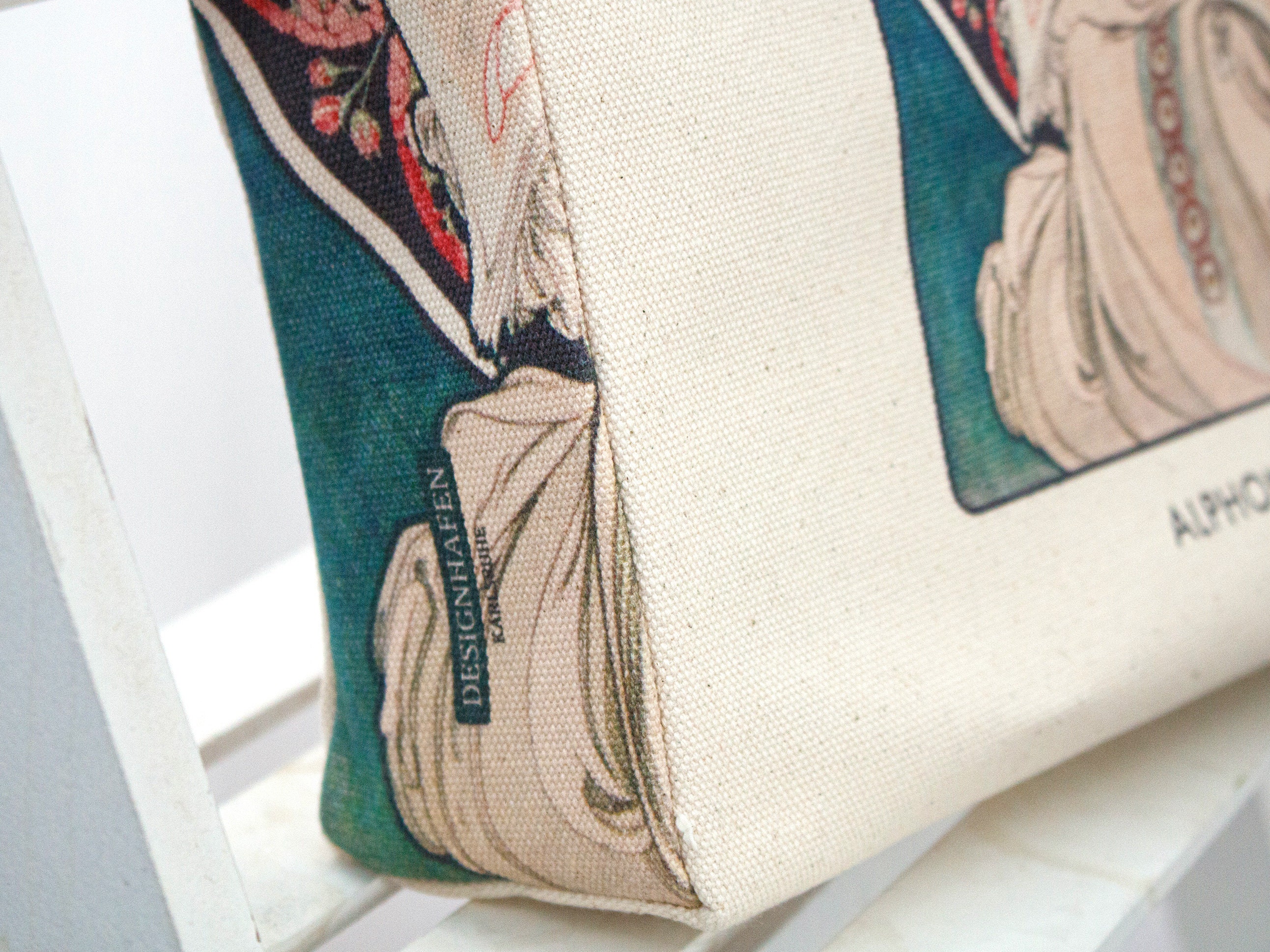 Sac fourre-tout au design naturel avec motif Art Nouveau en toile de