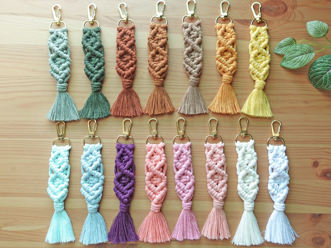 Macrame Keychain, Wedding Gift, Boho Keychain, Bridesmaid Gift