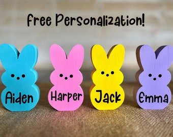 Easter Peeps Decor | Personalized Peep | Wood Peeps | Easter Tiered Tray Decor | Spring Decor | Keepsake | Bunny