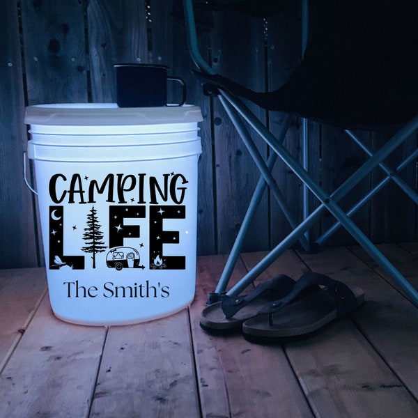 Camping Bucket Svg Etsy