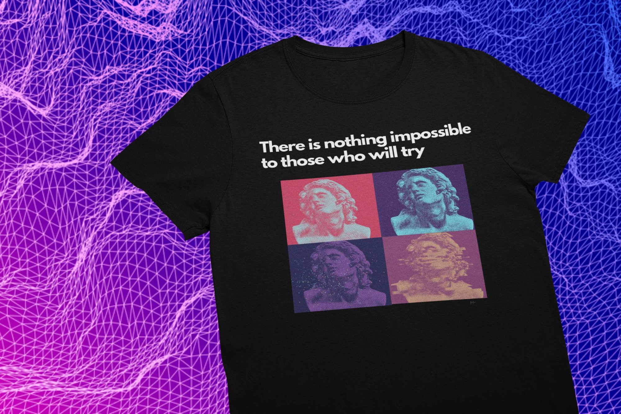 Alexander das tolle T-Shirt im Vaporwave Stil Alexander das tolle T-Shirt im Vaporwave Stil