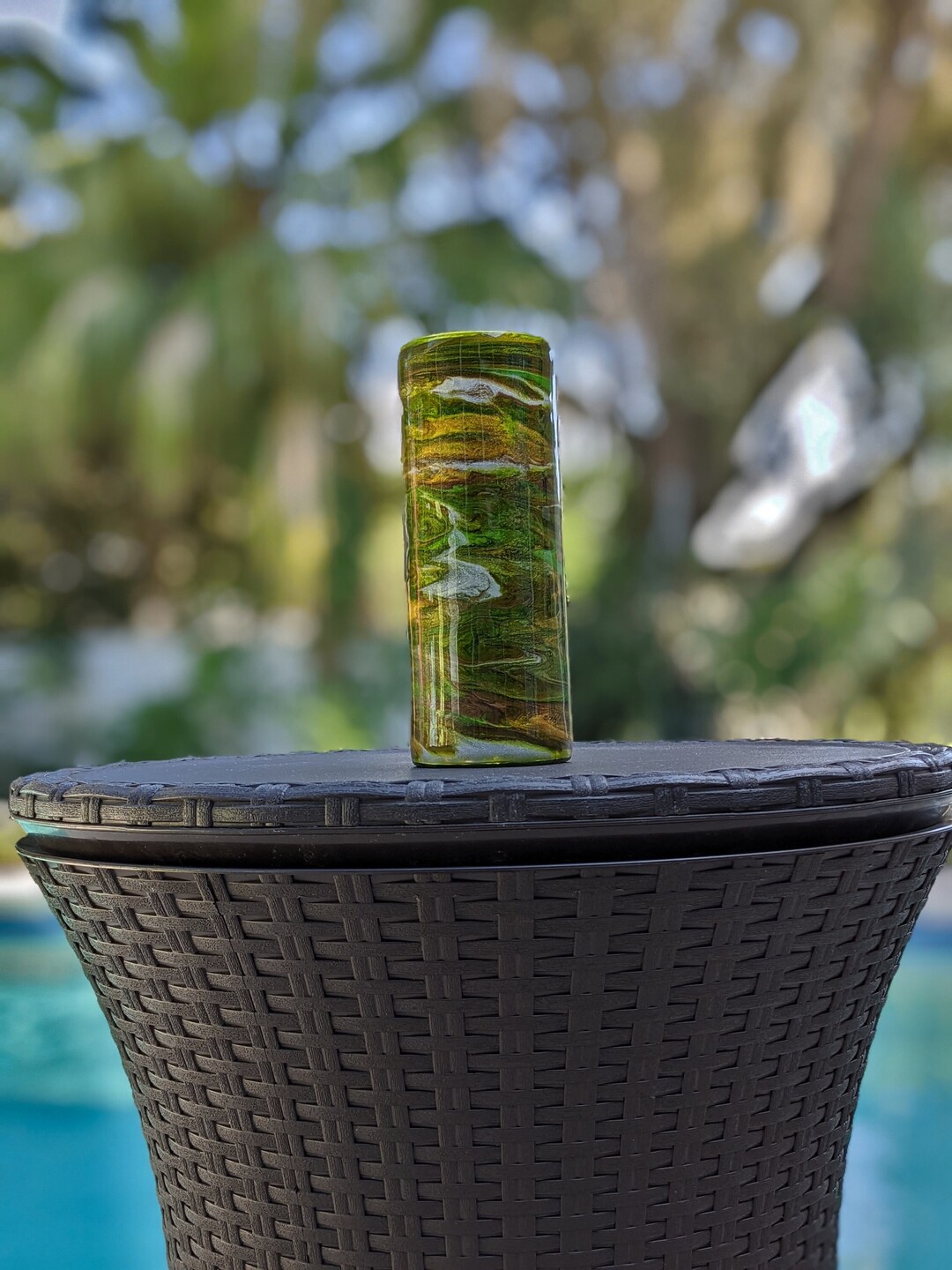 Earth Tones Cylinder Resin Glass Vase Etsy