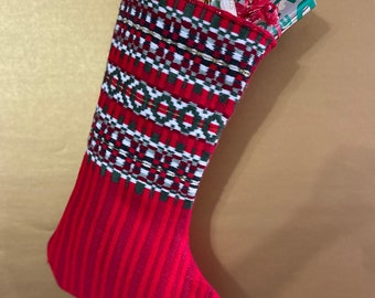 Unique,distinctive and heirloom Christmas stockings  that will be hung each year. Ideal baby gifts.  Cherished handwoven  Christmas  gifts.