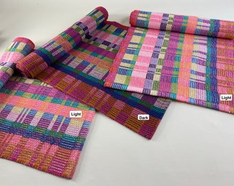 handwoven runners, cotton table runner, unique table decor, colourful runners, multi-coloured, gift for her, Christmas gift, table decor