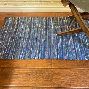 Rag Rug,upcycled scatter rug,wallhanging,table runner, kitchen rug ,bathroom rug,Eco friendly, washable,kitchen floor mat,cottage decor