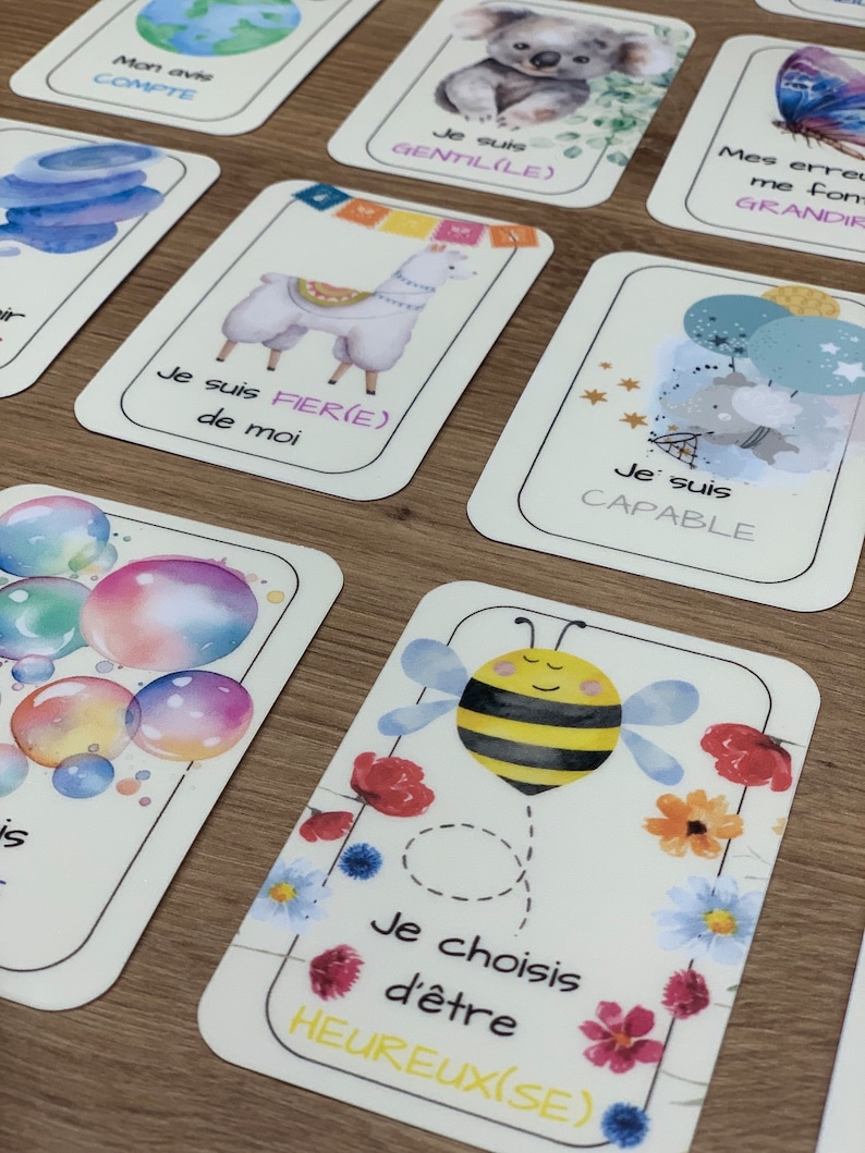 Carte di affermazione positiva - bambino - oracolo - sofrologia - sviluppo personale - cnv immagine 4