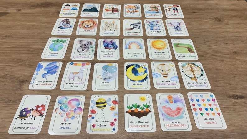 Carte di affermazione positiva - bambino - oracolo - sofrologia - sviluppo personale - cnv immagine 1