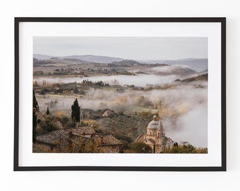 Tuscany Landscape Print | Montepulciano Italy Wall Art | Digital Download | European Countryside Photography Poster