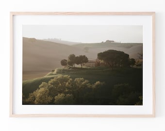 Tuscan Farmhouse Wall Art | Italian Countryside Photography | Rustic Landscape Digital Download | Europe Travel Print