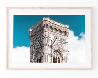 Print Duomo-toren Florence | Architectuurfotografie Italië | Digitale download | Europese reisposter
