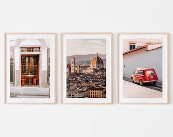 Florence Wandkunst 3er Set | Toskana Fotografie Drucke | Italienische Reise-Digital-Download-Kollektion