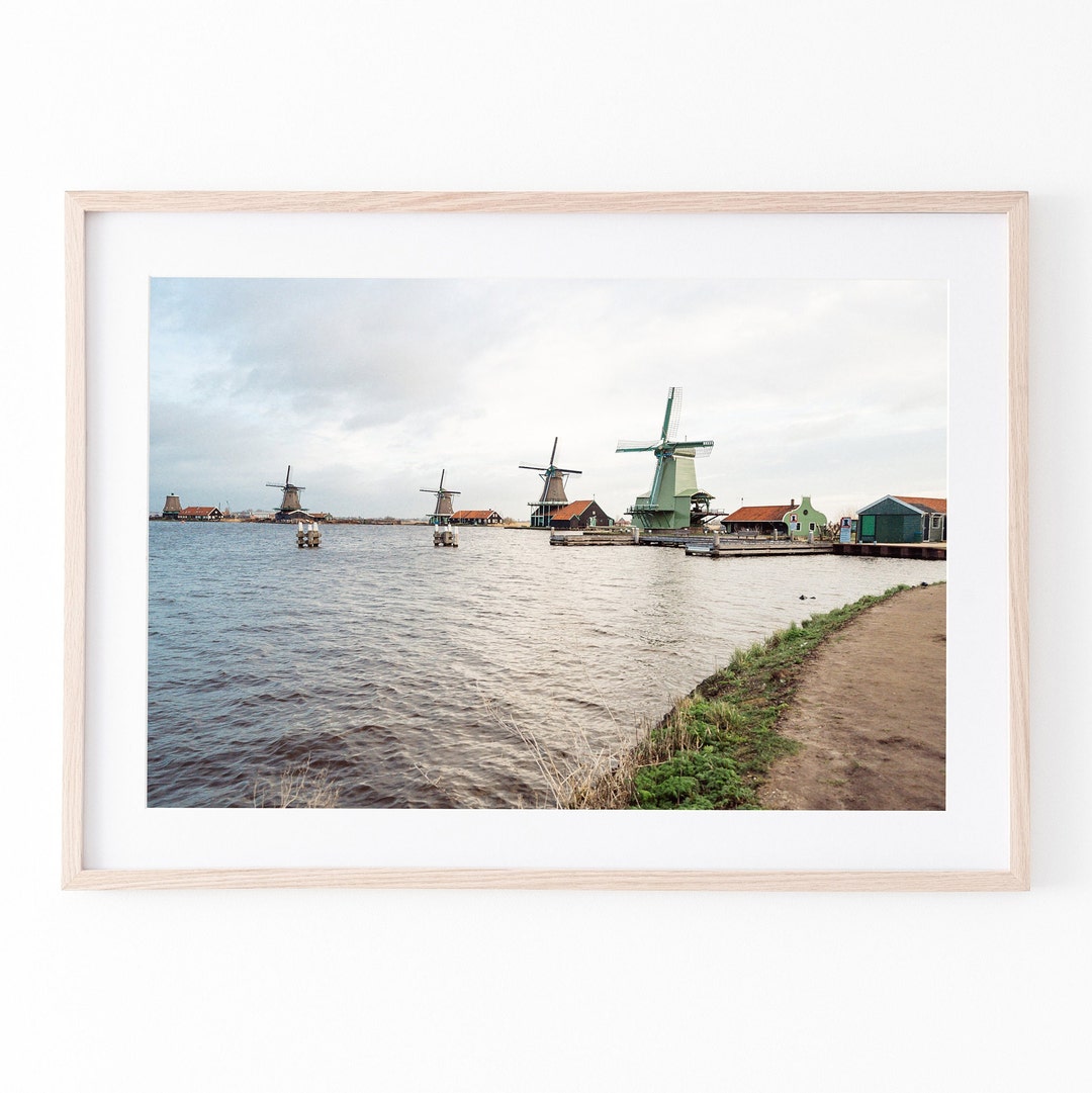 Netherlands Windmills Printable Photography - Etsy