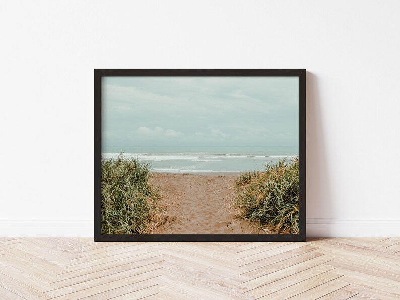 Tropical Beach Seascape Wall Art Sand Path Landscape Wall Etsy