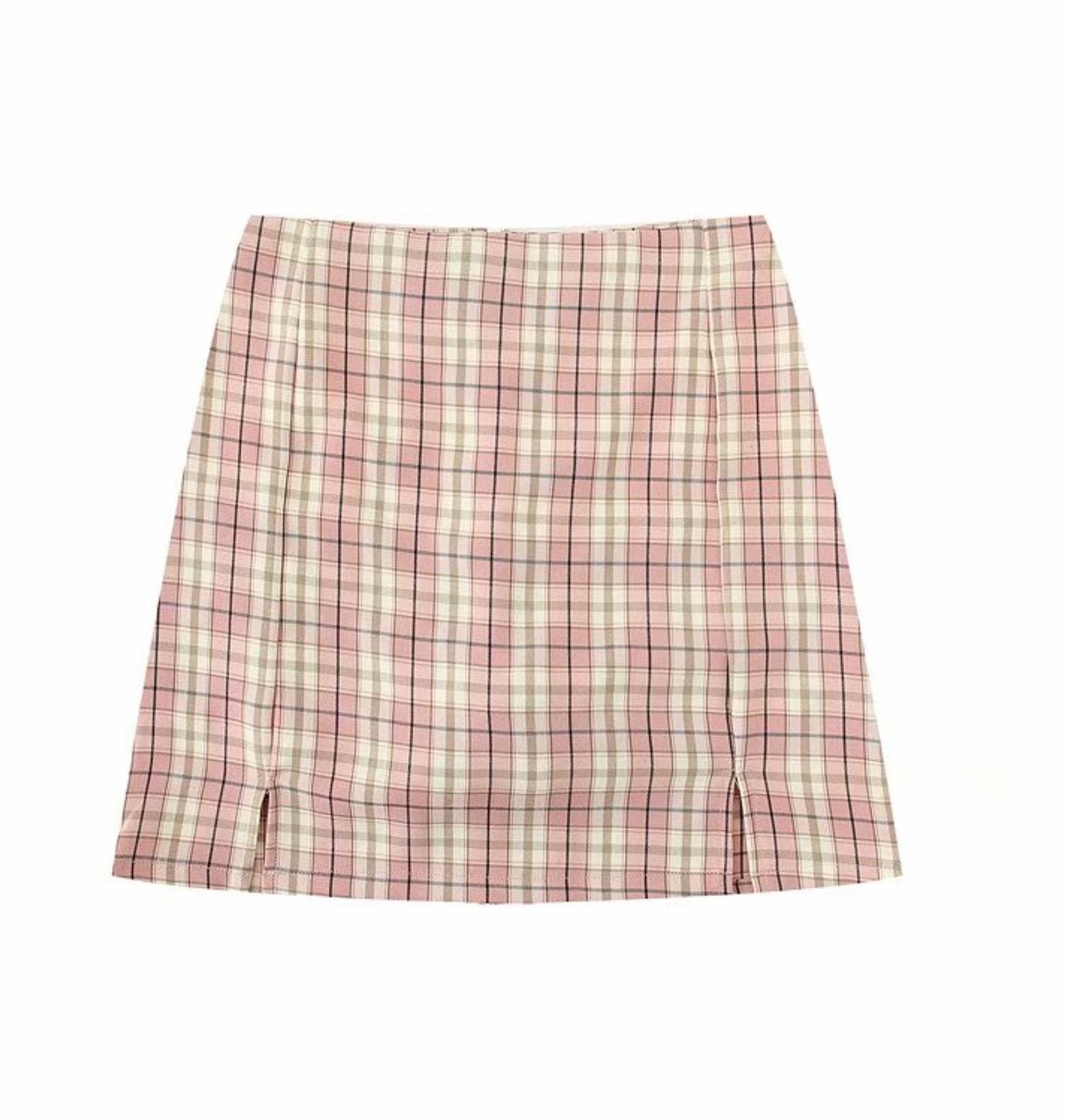 Preppy Y2k Split Plaid Mini Skirt - Etsy Canada